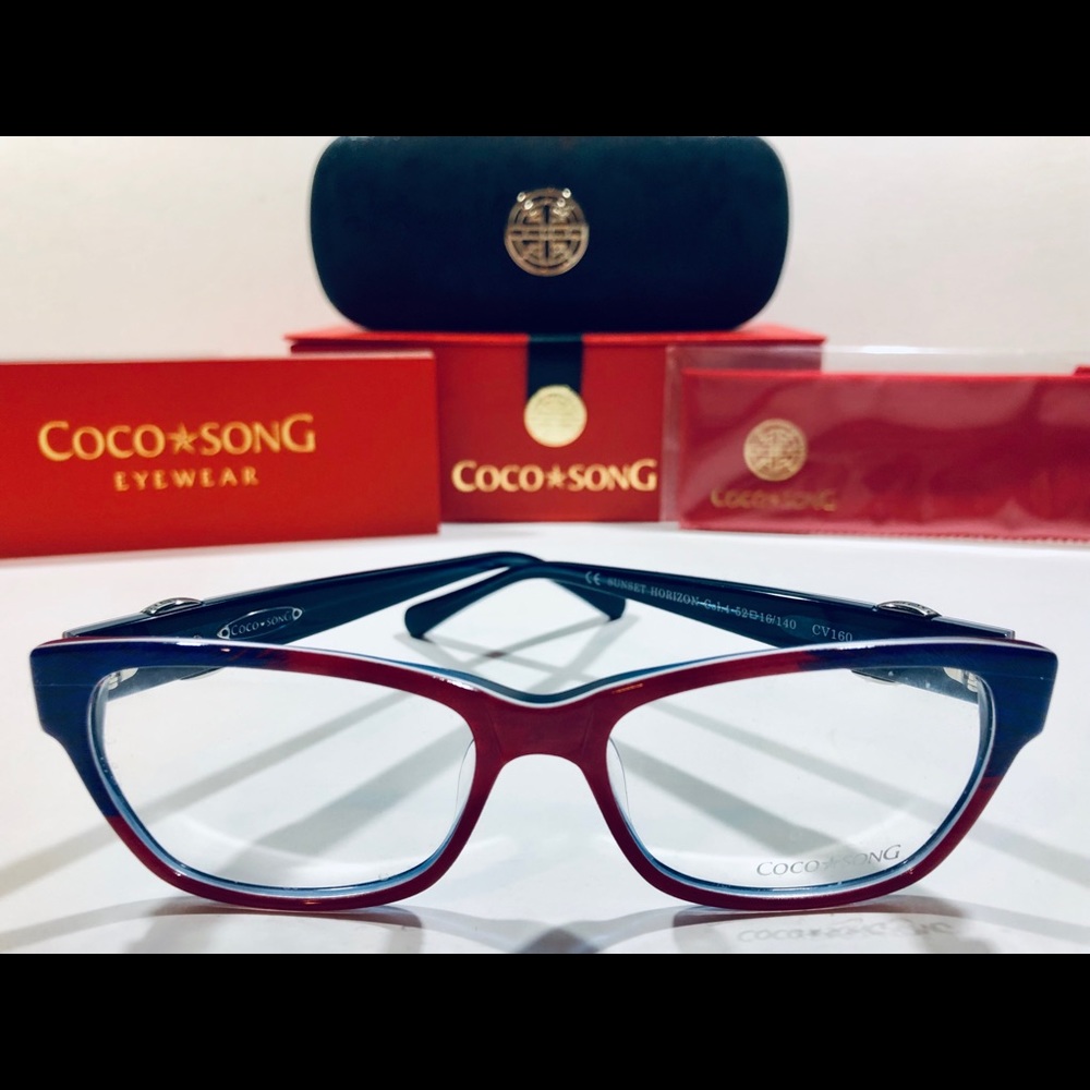 Coco Song Eyeglasses SUNSET HORIZON Red/Blue Frame